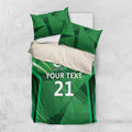 Pakistan Cricket Custom Bedding Set The Green Shirts with Sporty Pattern