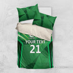 Pakistan Cricket Custom Bedding Set The Green Shirts with Sporty Pattern