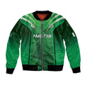 Pakistan Cricket Custom Bomber Jacket The Green Shirts with Sporty Pattern