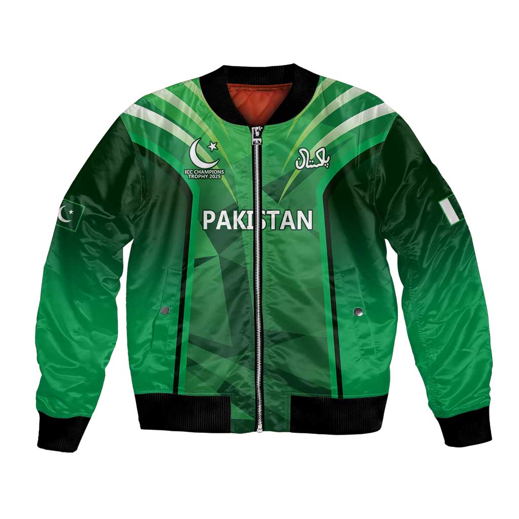 Pakistan Cricket Custom Bomber Jacket The Green Shirts with Sporty Pattern