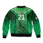 Pakistan Cricket Custom Bomber Jacket The Green Shirts with Sporty Pattern