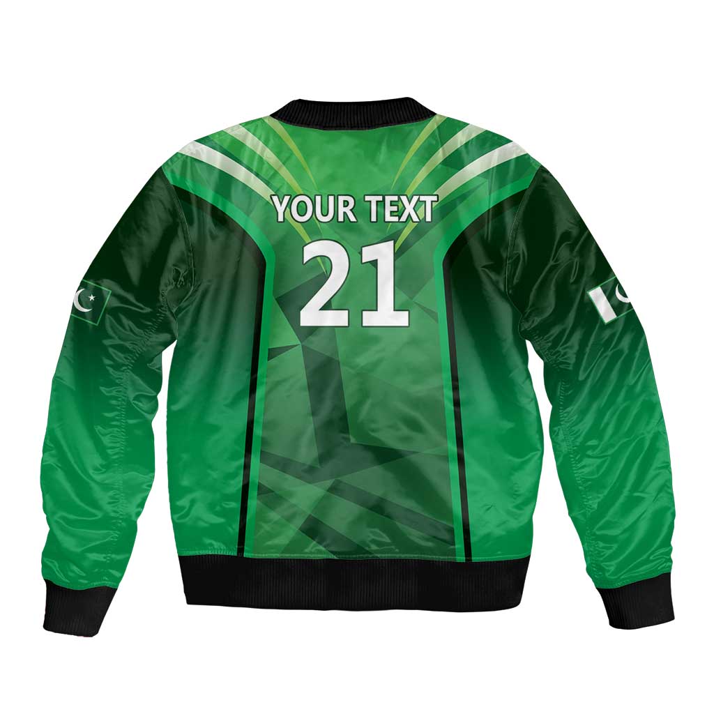 Pakistan Cricket Custom Bomber Jacket The Green Shirts with Sporty Pattern
