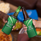 Pakistan Cricket Custom 4 in 1 Can Cooler Tumbler The Green Shirts with Sporty Pattern