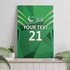 Pakistan Cricket Custom Canvas Wall Art The Green Shirts with Sporty Pattern