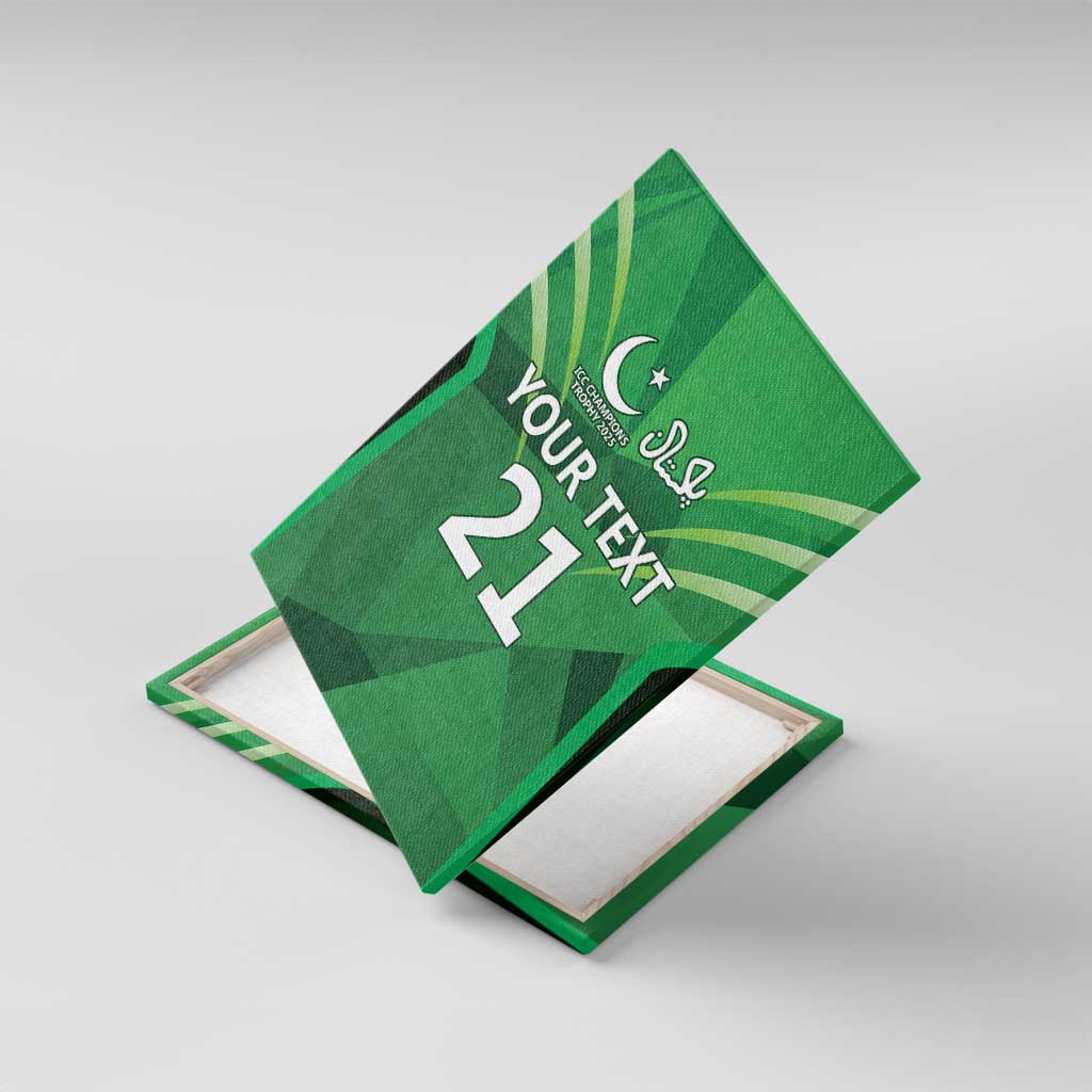 Pakistan Cricket Custom Canvas Wall Art The Green Shirts with Sporty Pattern