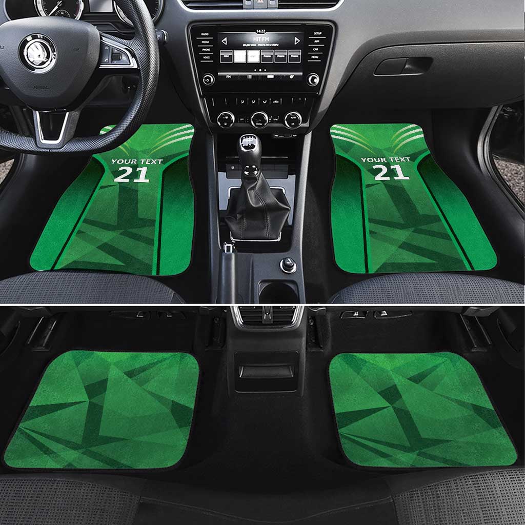 Pakistan Cricket Custom Car Mats The Green Shirts with Sporty Pattern