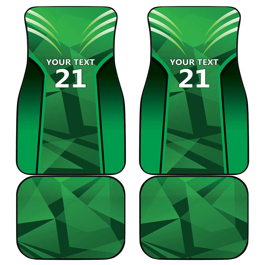 Pakistan Cricket Custom Car Mats The Green Shirts with Sporty Pattern
