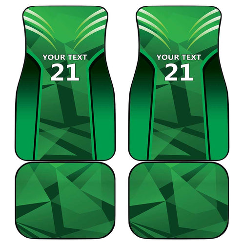 Pakistan Cricket Custom Car Mats The Green Shirts with Sporty Pattern