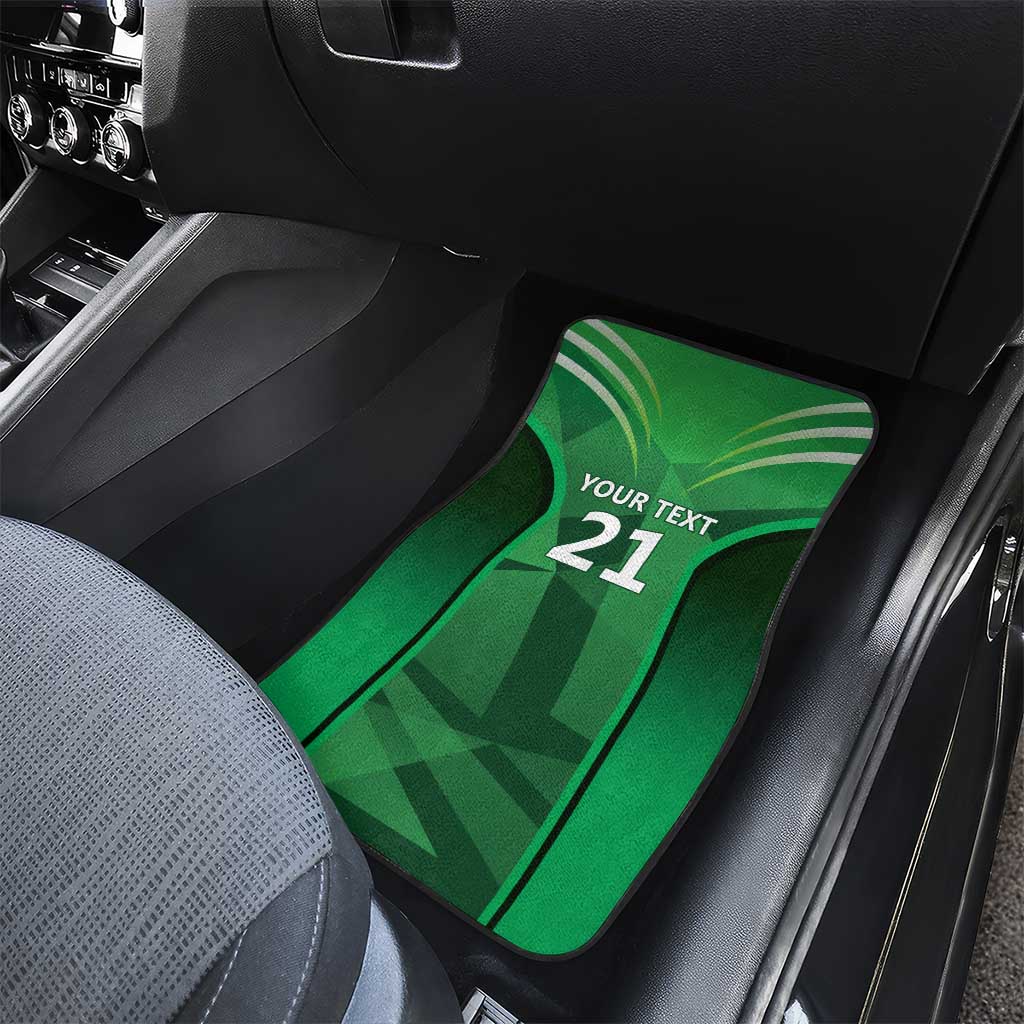 Pakistan Cricket Custom Car Mats The Green Shirts with Sporty Pattern