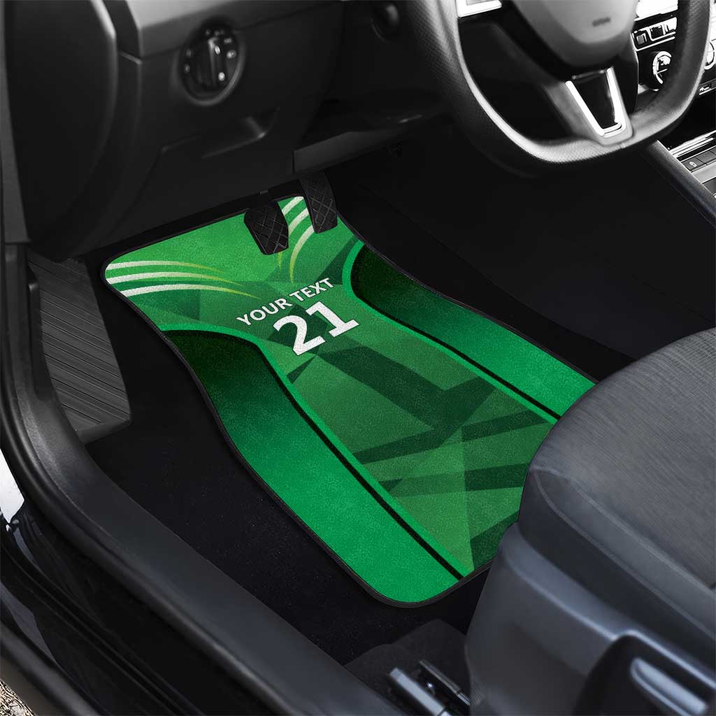 Pakistan Cricket Custom Car Mats The Green Shirts with Sporty Pattern
