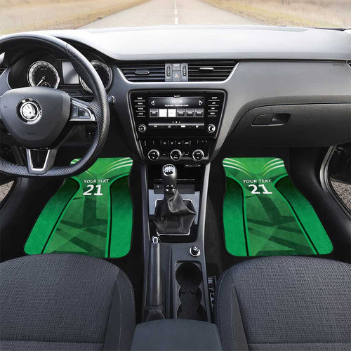 Pakistan Cricket Custom Car Mats The Green Shirts with Sporty Pattern