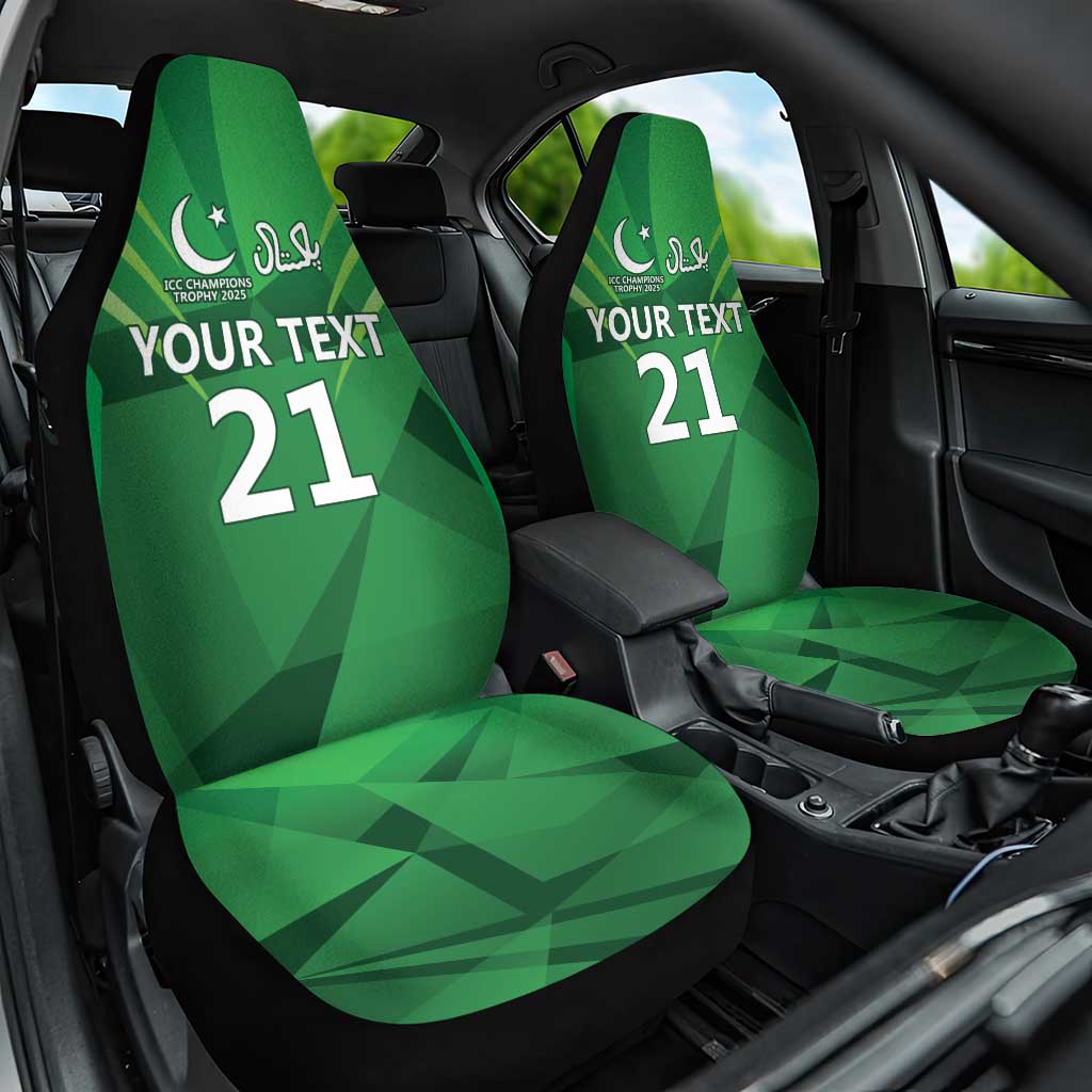 Pakistan Cricket Custom Car Seat Cover The Green Shirts with Sporty Pattern