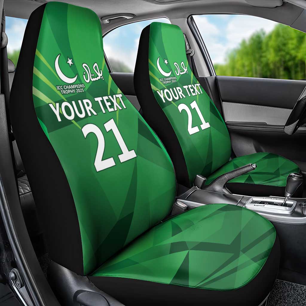 Pakistan Cricket Custom Car Seat Cover The Green Shirts with Sporty Pattern