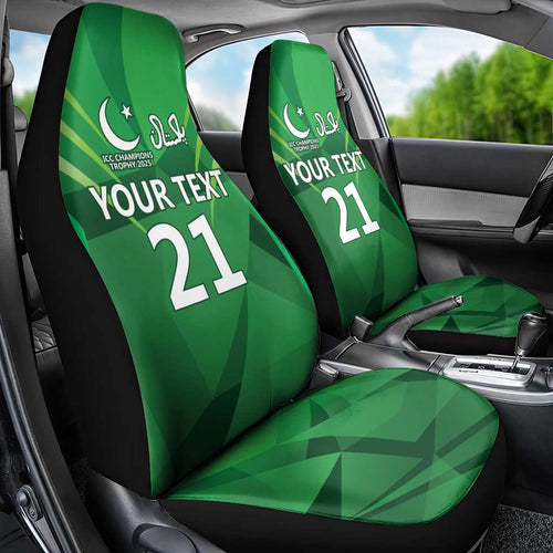 Pakistan Cricket Custom Car Seat Cover The Green Shirts with Sporty Pattern
