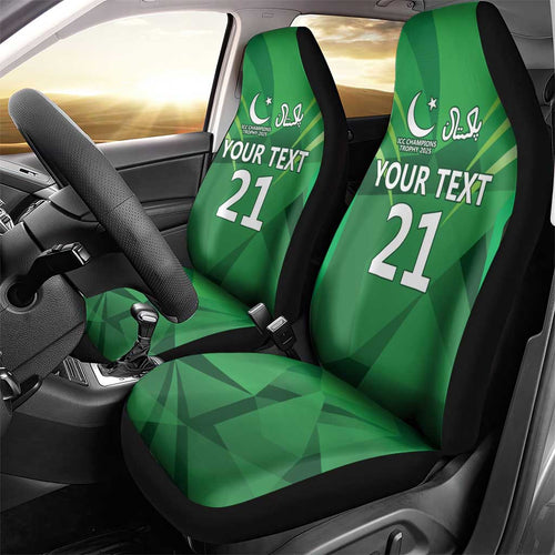 Pakistan Cricket Custom Car Seat Cover The Green Shirts with Sporty Pattern