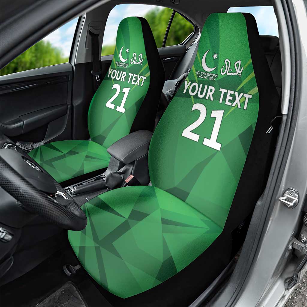 Pakistan Cricket Custom Car Seat Cover The Green Shirts with Sporty Pattern