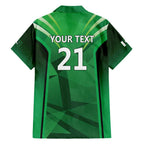 Pakistan Cricket Custom Family Matching Short Sleeve Bodycon Dress and Hawaiian Shirt The Green Shirts with Sporty Pattern