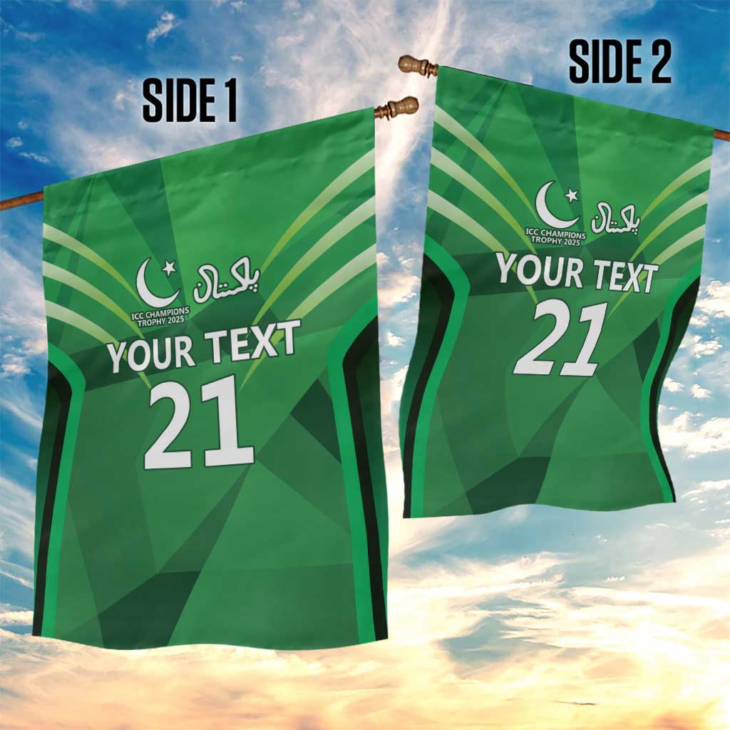 Pakistan Cricket Custom Garden Flag The Green Shirts with Sporty Pattern