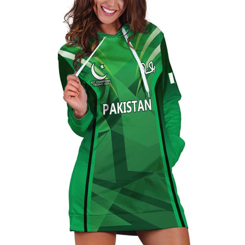 Pakistan Cricket Custom Hoodie Dress The Green Shirts with Sporty Pattern
