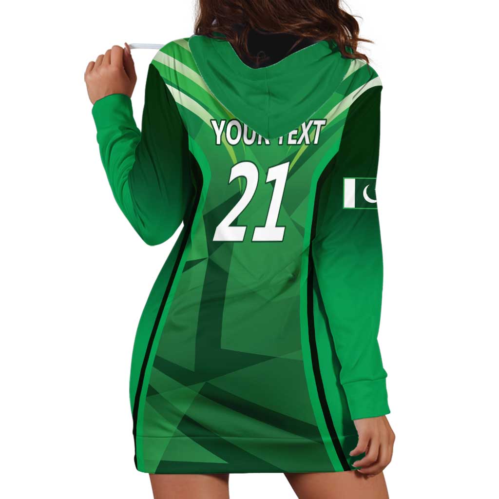 Pakistan Cricket Custom Hoodie Dress The Green Shirts with Sporty Pattern