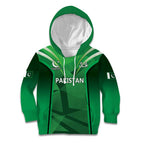 Pakistan Cricket Custom Kid Hoodie The Green Shirts with Sporty Pattern