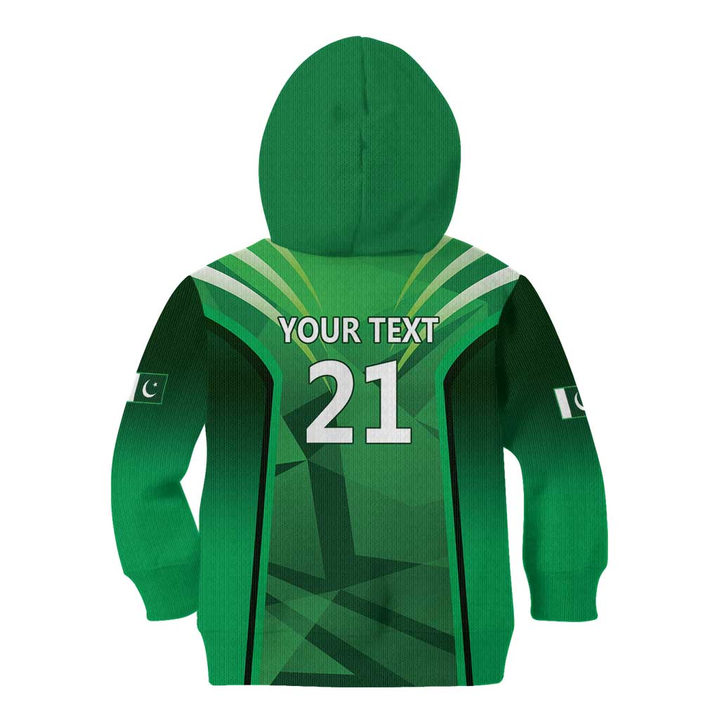Pakistan Cricket Custom Kid Hoodie The Green Shirts with Sporty Pattern