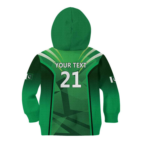 Pakistan Cricket Custom Kid Hoodie The Green Shirts with Sporty Pattern