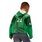 Pakistan Cricket Custom Kid Hoodie The Green Shirts with Sporty Pattern