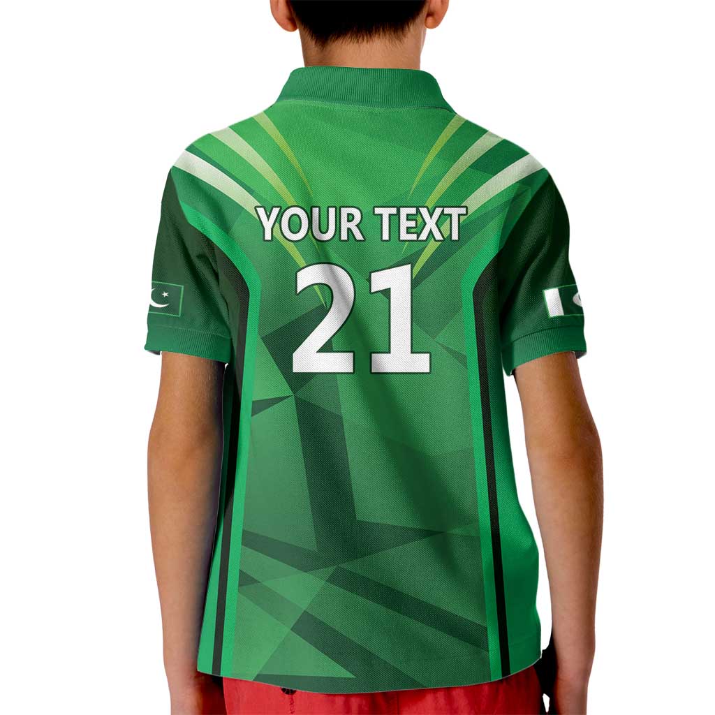 Pakistan Cricket Custom Kid Polo Shirt The Green Shirts with Sporty Pattern