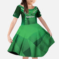 Pakistan Cricket Custom Kid Short Sleeve Dress The Green Shirts with Sporty Pattern