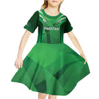 Pakistan Cricket Custom Kid Short Sleeve Dress The Green Shirts with Sporty Pattern
