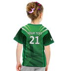 Pakistan Cricket Custom Kid T Shirt The Green Shirts with Sporty Pattern