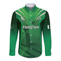 Pakistan Cricket Custom Long Sleeve Button Shirt The Green Shirts with Sporty Pattern