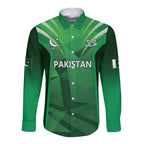 Pakistan Cricket Custom Long Sleeve Button Shirt The Green Shirts with Sporty Pattern