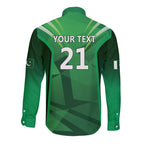 Pakistan Cricket Custom Long Sleeve Button Shirt The Green Shirts with Sporty Pattern