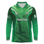 Pakistan Cricket Custom Long Sleeve Polo Shirt The Green Shirts with Sporty Pattern