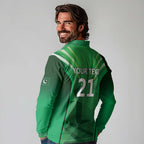 Pakistan Cricket Custom Long Sleeve Polo Shirt The Green Shirts with Sporty Pattern