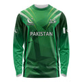 Pakistan Cricket Custom Long Sleeve Shirt The Green Shirts with Sporty Pattern