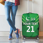 Pakistan Cricket Custom Luggage Cover The Green Shirts with Sporty Pattern