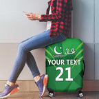 Pakistan Cricket Custom Luggage Cover The Green Shirts with Sporty Pattern