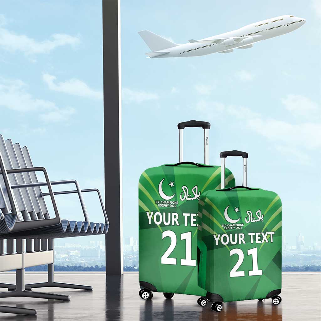 Pakistan Cricket Custom Luggage Cover The Green Shirts with Sporty Pattern