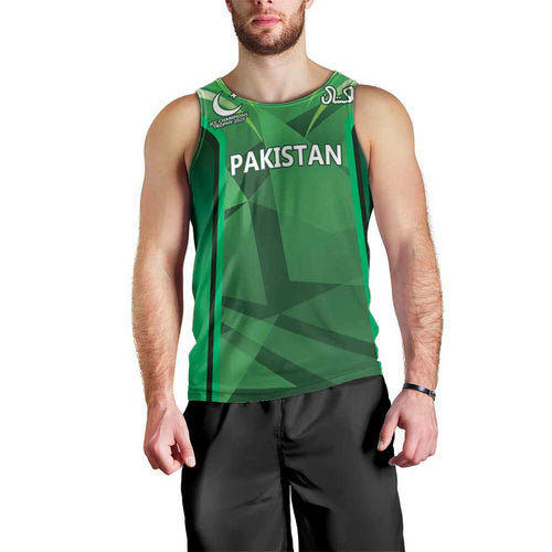 Pakistan Cricket Custom Men Tank Top The Green Shirts with Sporty Pattern