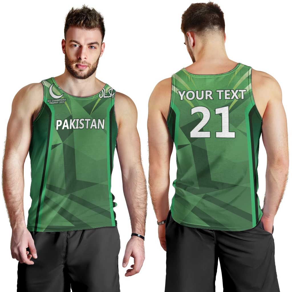 Pakistan Cricket Custom Men Tank Top The Green Shirts with Sporty Pattern