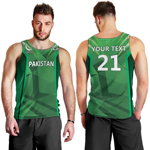 Pakistan Cricket Custom Men Tank Top The Green Shirts with Sporty Pattern