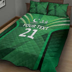 Pakistan Cricket Custom Quilt Bed Set The Green Shirts with Sporty Pattern