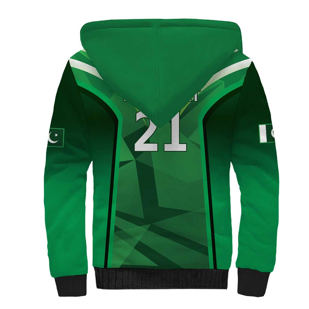 Pakistan Cricket Custom Sherpa Hoodie The Green Shirts with Sporty Pattern
