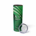 Pakistan Cricket Custom Skinny Tumbler The Green Shirts with Sporty Pattern