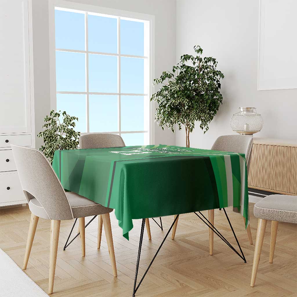 Pakistan Cricket Custom Tablecloth The Green Shirts with Sporty Pattern