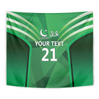 Pakistan Cricket Custom Tapestry The Green Shirts with Sporty Pattern