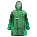 Pakistan Cricket Custom Wearable Blanket Hoodie The Green Shirts with Sporty Pattern